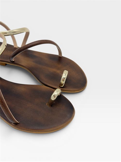 Sandali infradito con dettagli oro da donna IL LACCIO | ELEANPELLETAN GOLD